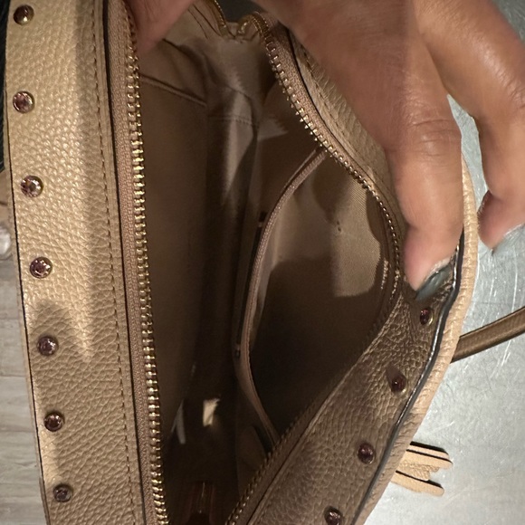 COACH Crystal Rivet Stone Nude Pink Camera Bag Crossbody - Picture 6 of 7